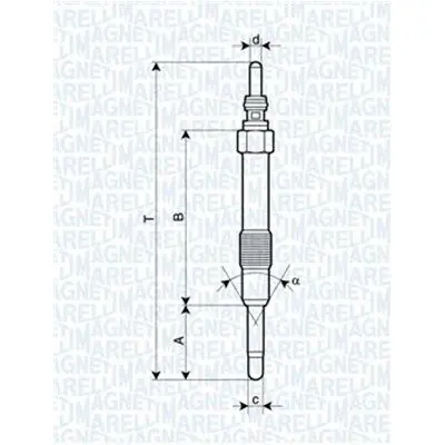 Bujía de precalentamiento MAGNETI MARELLI 062900014304 Novedad